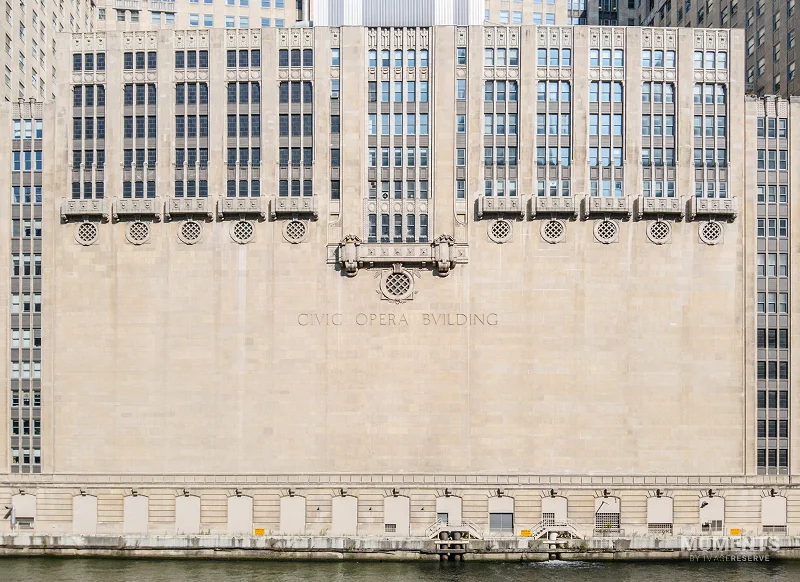 Facade of the Civic Opera Building, Chicago