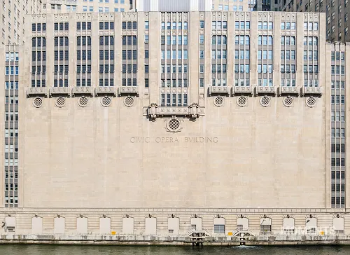 Facade of the Civic Opera Building, Chicago