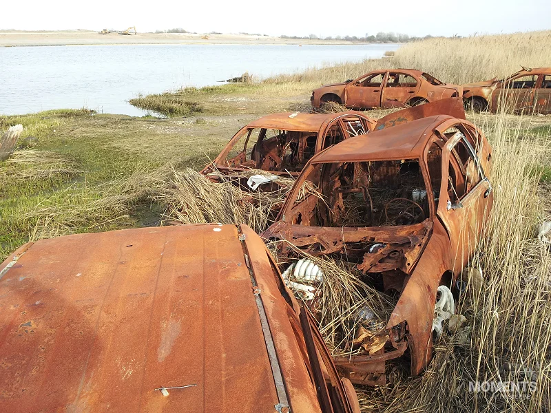 Abandoned and Rusted Cars at Gerritsen Creek