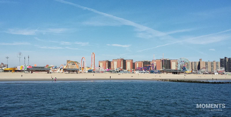 Coney Island Beach and Amusement Park Skyline
