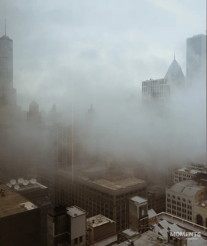 Low Clouds Over Gloomy Chicago