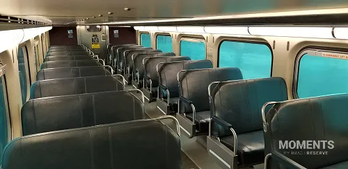 Empty Commuter Train Car During the COVID 19 Pandemic
