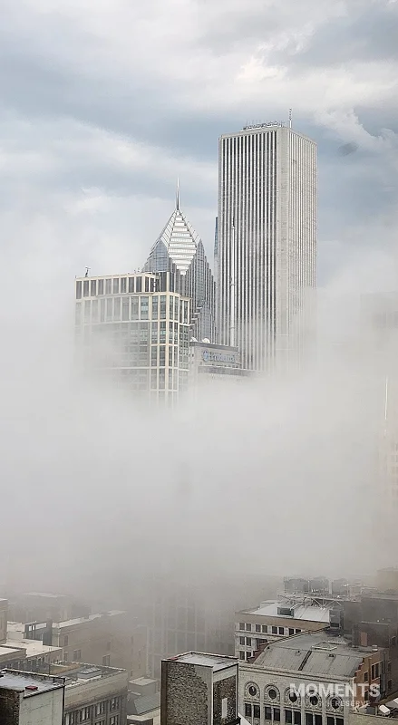 Chicago Skyscrapers Rising Above Thick Fog