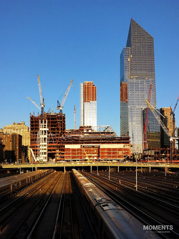 Hudson Yards Construction Over the West Side Yard, Manhattan