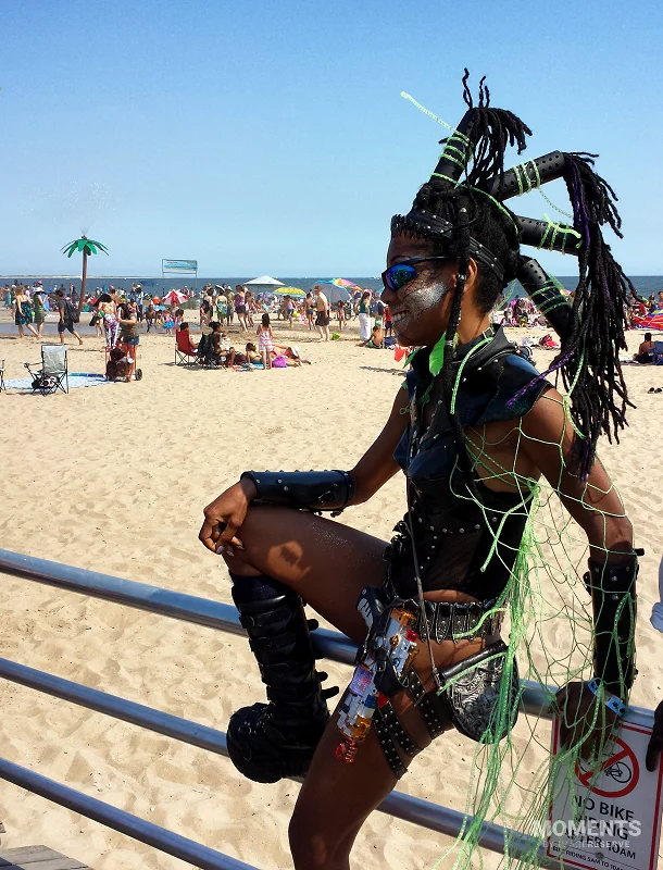 Cyberpunk "Desert Warrior" Costume at the Coney Island Mermaid Parade