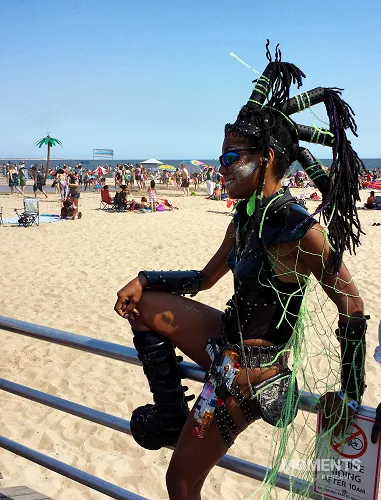Cyberpunk "Desert Warrior" Costume at the Coney Island Mermaid Parade