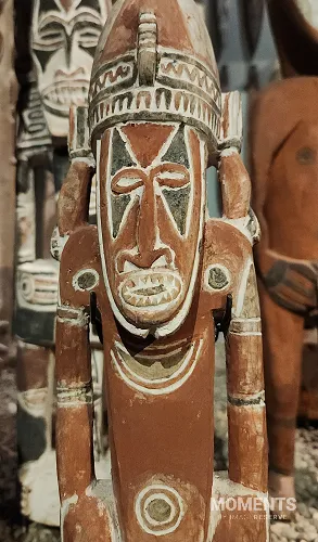 Traditional Uli Ancestor Figure from Papua New Guinea