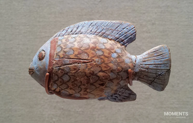Ancient Egyptian Painted Pottery Bolti Fish