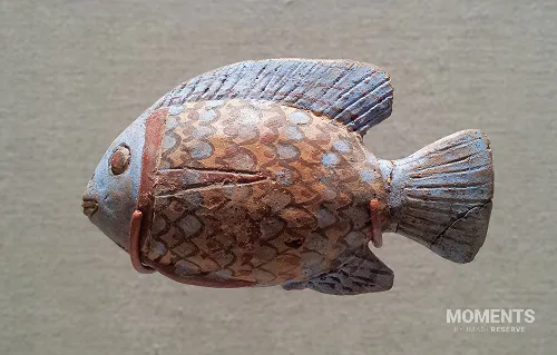 Ancient Egyptian Painted Pottery Bolti Fish