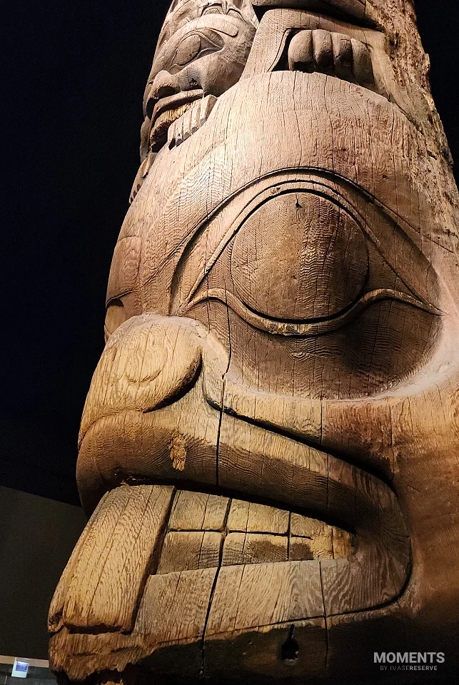 Carved Wooden Haida House Post Fragment