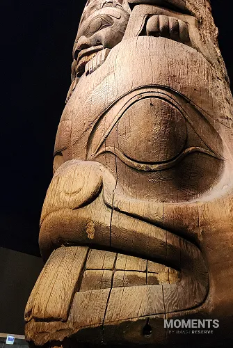 Carved Wooden Haida House Post Fragment