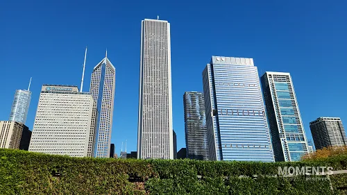 Chicago Skyline View from Millennium Park