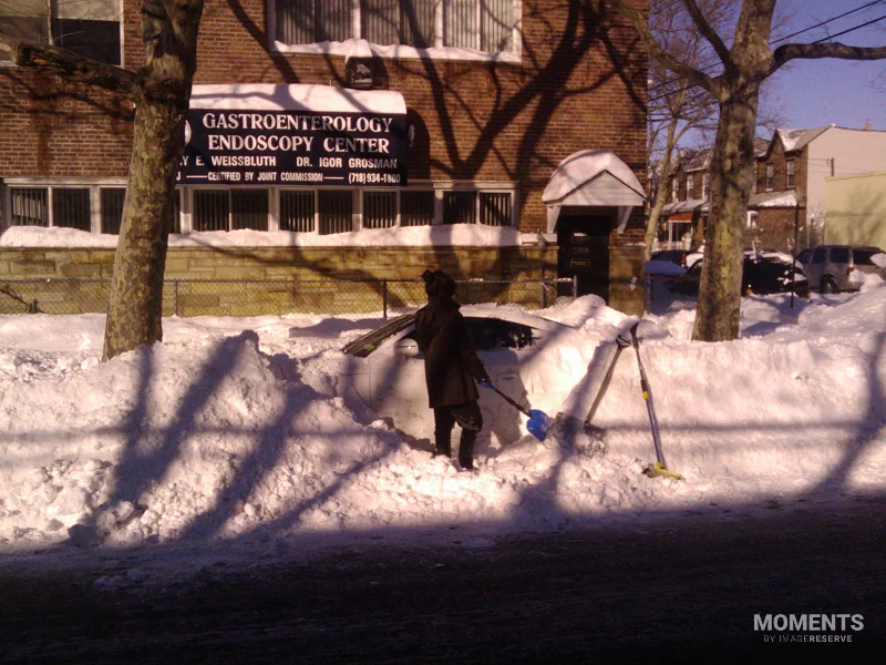 Shoveling Out After a Brooklyn Snowstorm